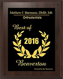 2016 Beaverton Small Business Excellence Award in the Orthodontists